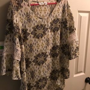 Cato yellow and grey tunic